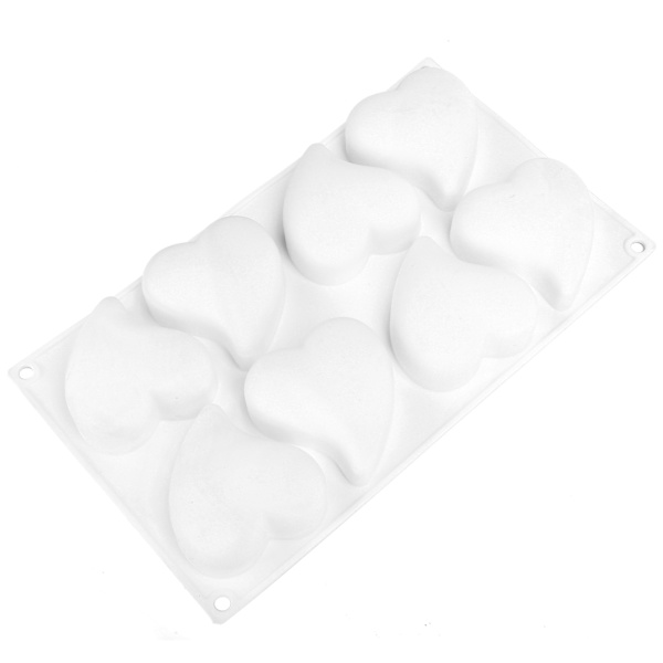 8-rutnät form hjärta form silikon tårta mousse form för bakning dessert kök hem