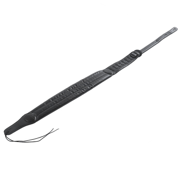Gitarrrem Läder Justerbart axelbälte Instrumenttillbehör för Bass Black