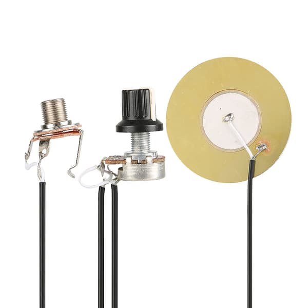 Gitarr Piezo Transducer Pickup för Gitarr Fiol Ukulele Mandolin Banjo Svart