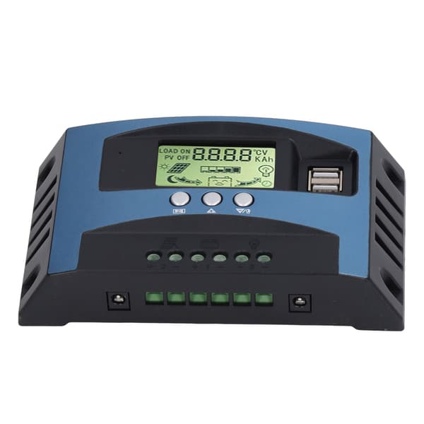 MPPT Solar Charge Controller 12V 24V Auto Identification LCD Display Dual USB Output Justerbar Solar Power Regulator 30A