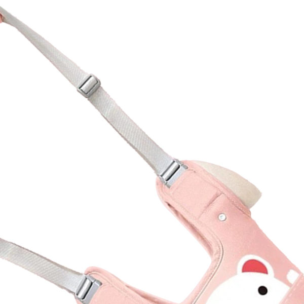 Toddler Walking Harness Mjuk Andningsbar Bomull Säker Spänne Väst Stil Toddler Walker för Hem Trädgård Utomhus Rosa