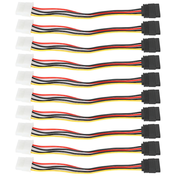 10 kpl SATA-kaapeleita iso 4-15-pinninen IDESATA - power power tuottamiseen