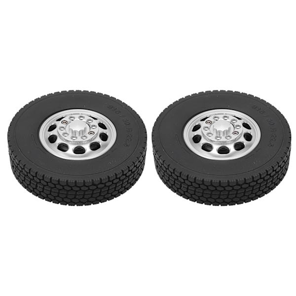 2 KPL 85mm Alumiiniset Etu 10 Reiän Vanteet Kumirenkailla Tamiya 1/14 Traktorikuorma-autoon