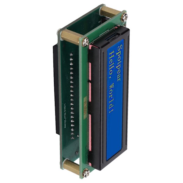 LCD-displaymodul 1602 Skärm Utbyggnadskort Tillbehör för Raspberry Pi Pico I2C Seriell Port