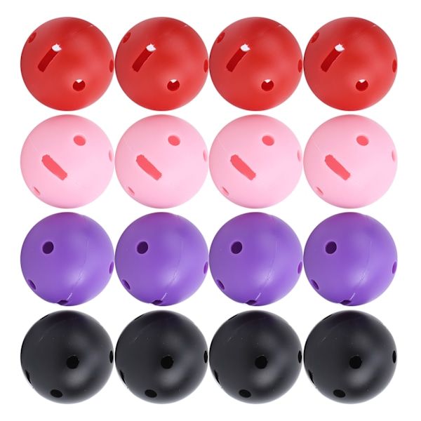 16 kpl/pussi Muovinen Golf Square Hole Ball Supply 4 kpl vaaleanpunainen 4 kpl punainen 4 kpl purppura 4 kpl musta