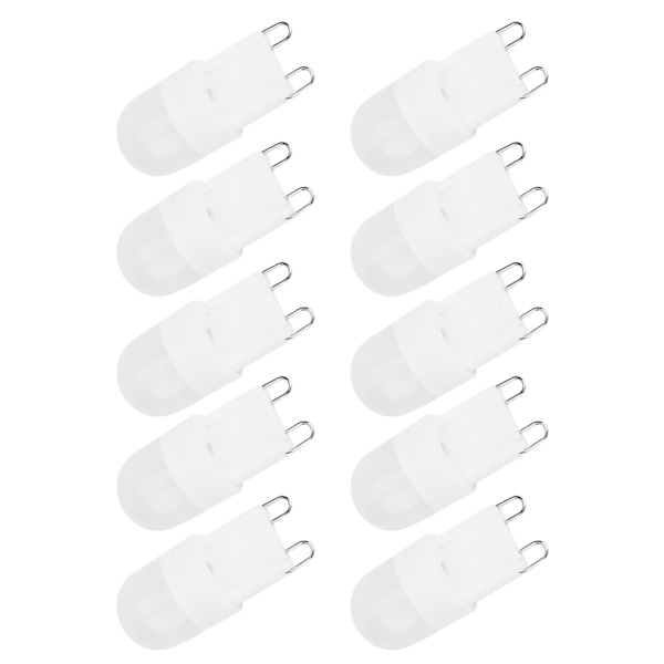 10 st 1,5 W G9-sockel LED-lampor små BiPin-sockellampa för inomhusbelysning 230 V