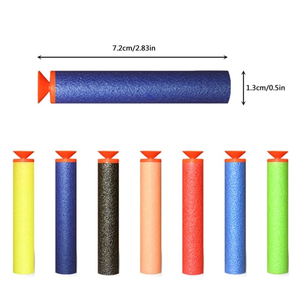 100 kpl 7,2 cm EVA pehmeitä imukuppipäisiä pehmeitä nuolenkärkiä ulkolelu lapsille lahjaksi