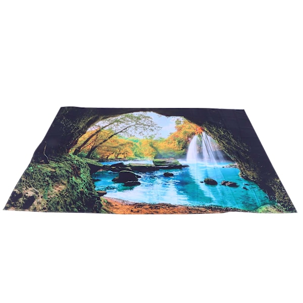 Cave River Landscape Pattern Gobeläng Väggbonad Väggfilt för Sovrumsdekor 200x150cm