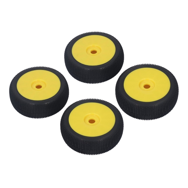 4 kpl RC-kumirenkaat, vahva pito, korkea kulutuskestävyys, joustavat 17 mm:n pyörät Redcat Yellowille