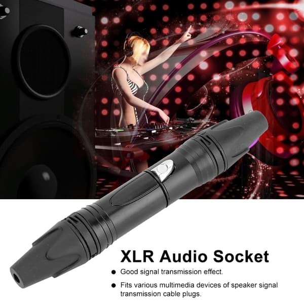 Sort 5 par 3-benet XLR-stik Audio-stik