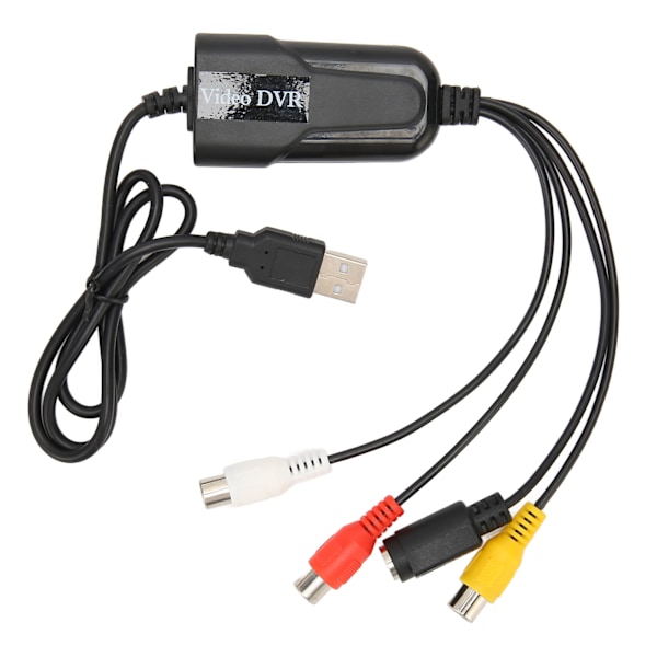 Videoupptagningskort RCA till USB Ljud Videoomvandlare VHS DV VCR Hi8 DVD till Digital Omvandlare för Windows för OS X