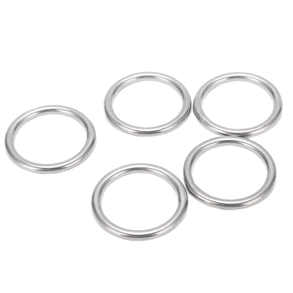 5 stk. Sveiset O-ring Rustfritt stål Marine Grade Rund Ring for Seiling Dykking Bagasje 4x30mm