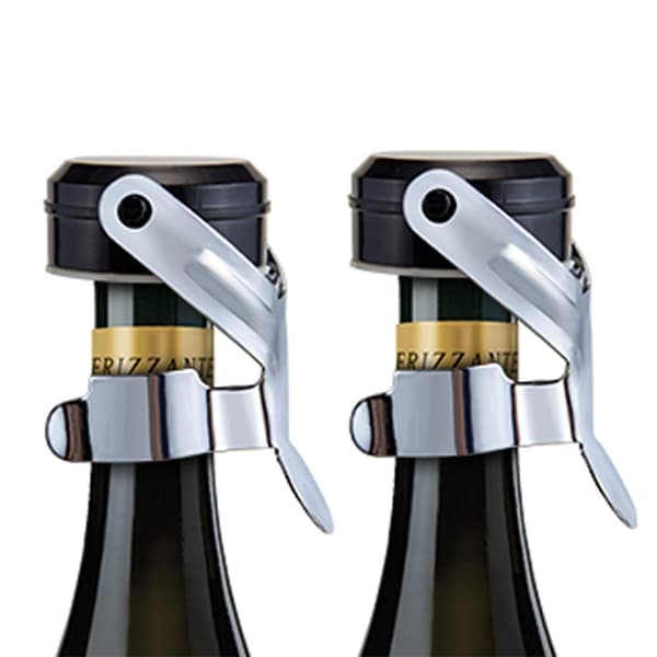 2-pack champagnekorkförseglare i rostfritt stål