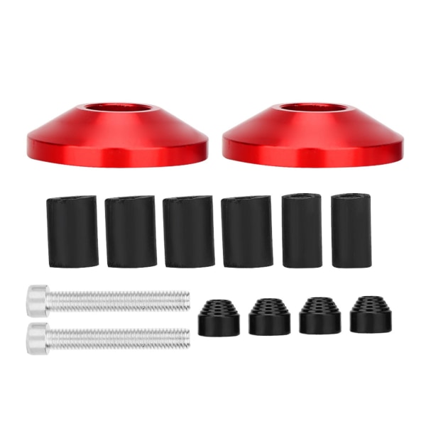 1 Par Universal CNC Aluminiumlegering Motorsykkel Styret Håndtak Bar End Cap (Rød)
