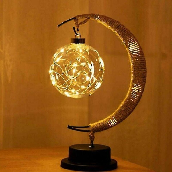 Enchanted Moon Ball -yövalo – lastenhuoneen pyöreä LED-lamppu (lämmin valkoinen) [1 kpl]