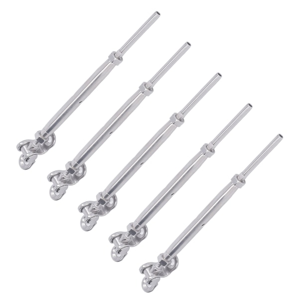 5 st 1/8 tum rostfritt stål gängad swage lagskruv hög precision kabelräcke swage lagskruvsats för marin