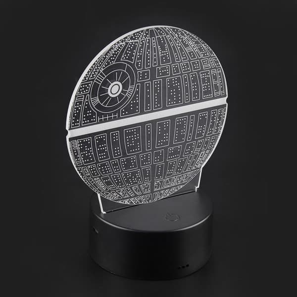 Nattlampe ABS-baseholder planetmønsterlampe berøring KLB
