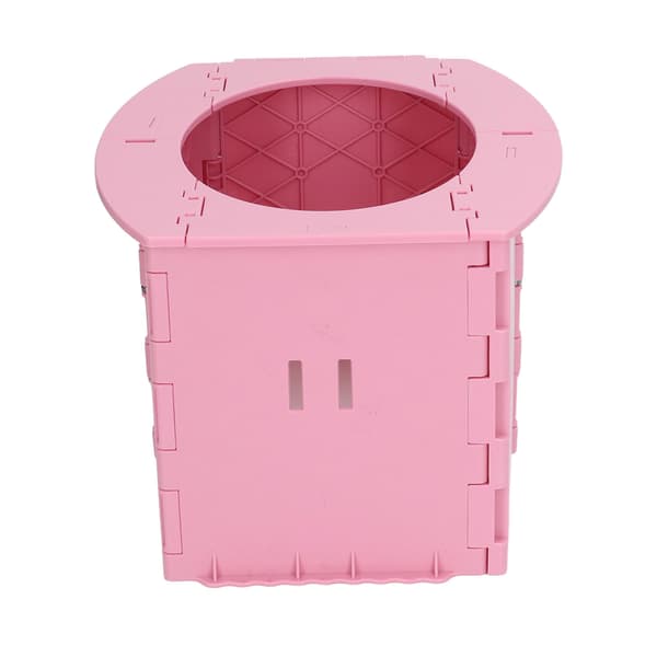Sammenleggbart PP bærbart babypotte for camping, reise, langkjøring, rosa