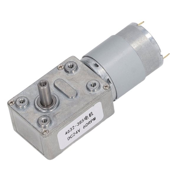 60RPM Suorakulmainen tasavirtamoottori, jossa on itselukittuva matovaihde, suuri tarkkuus, tasavirtamoottori, vaihteistomoottori, DC24V
