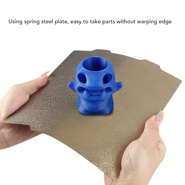 PEI fjäderstålplatta 184x197 mm Dubbelsidig flexibel PEI guldpulverstålplatta för bambu 3D-skrivare tillbehör