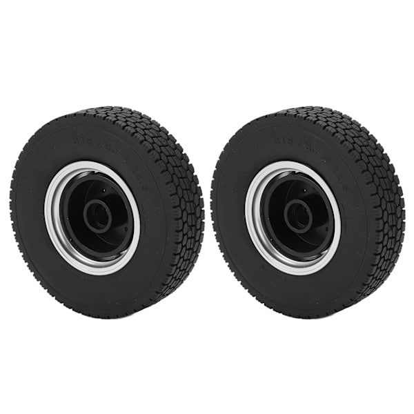 2 KPL 85mm Alumiiniset Etu 10 Reiän Vanteet Kumirenkailla Tamiya 1/14 Traktorikuorma-autoon