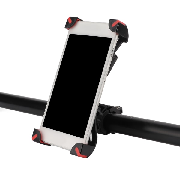 3,5-7 tuuman pyöräpuhelinteline 360 ​​astetta pyörivä, säädettävä pyörän matkapuhelintuki jalusta, punainen