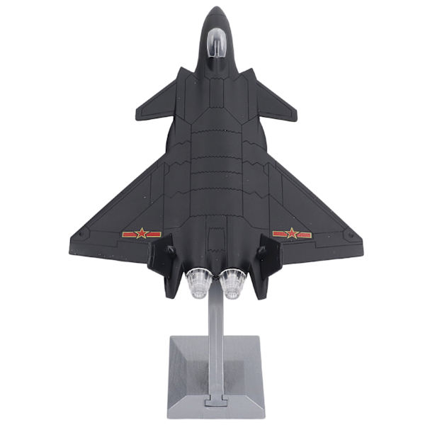 Dra tillbaka stridsflygplan leksak barn legering ljud ljus diecast flygplan modell leksak dekoration samling svart