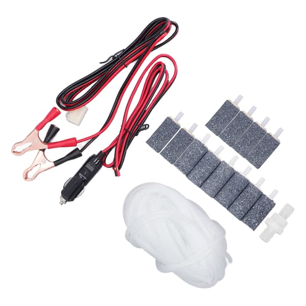 Luftpumpstillbehör Luftslang Backventil Bubbelsten Batteriklämma Kabelsats Kit MPQ-906