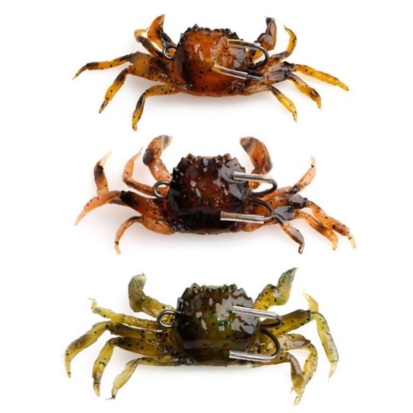 3D-simulering Mjuk fiskebete Mask lockar Vevbeten Krokar Tackle