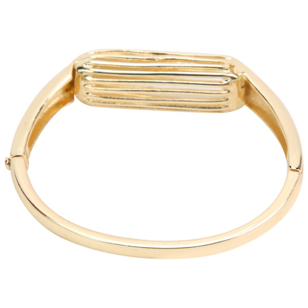 Armband i rostfritt stål Metallarmband Handledsdekorationstillbehör för Fitbit Flex 2Gold