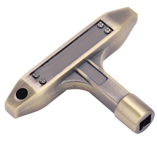 1 kpl T-muotoinen metallirumpusarja viritysavain 5,4 * 5,4 mm soittimien lisävaruste (pronssi)