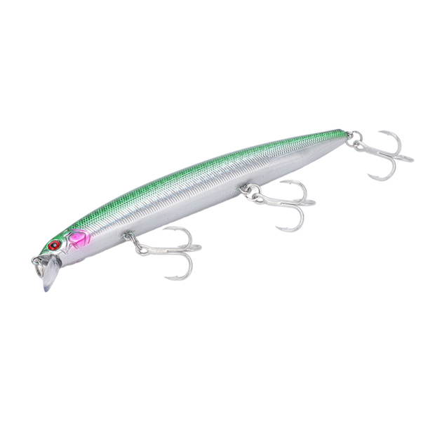 Korroosionesto Minnow Lure 3D Eyes Fishing Hard Bait -kalastusvälineet 3 terävällä väkäselläNo. 2