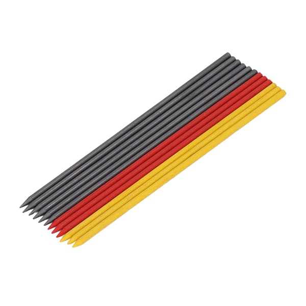 12 stk. HB Tømrerblyant Refill Sæt 2,8 mm Sort Rød Gul Mekanisk Dyb Hul Tømrerblyant Refill Kit