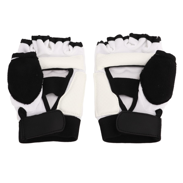 1 par Taekwondo-handskar Andas elastiska halvfinger Kickboxning Boxningsträningshandskar för kampsport XL