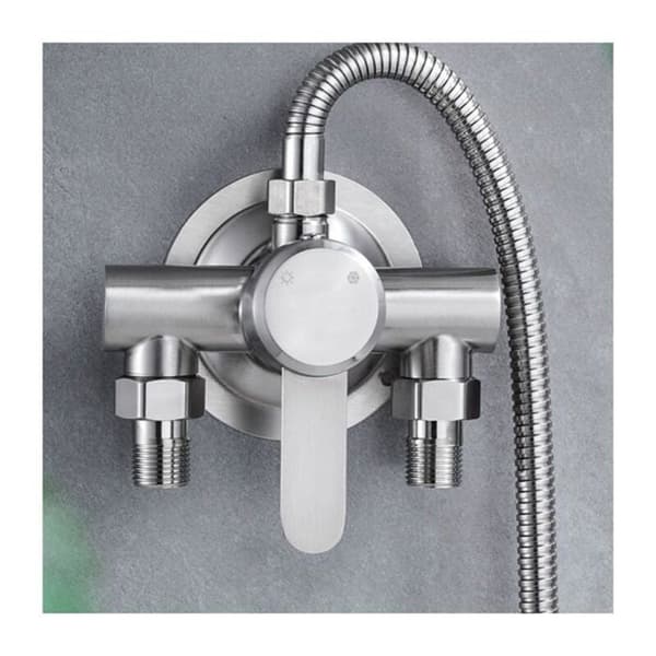 Blander i rustfrit stål 304, bruserarmatur med varmtvandsregulator