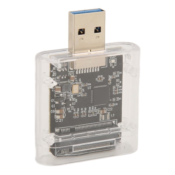 M.2 SATA til USB Adapter 6 Gbps Clear ABS Plug and Play Hot Swappable M.2 SSD til USB 3.0 Reader Card for Computer SSD