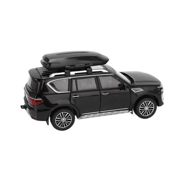 1/32 SUV Automalli Metalliseos Painevalettu Vedettävä Ajoneuvolelu Äänellä ja Valolla Pojille ja Tytöille Musta