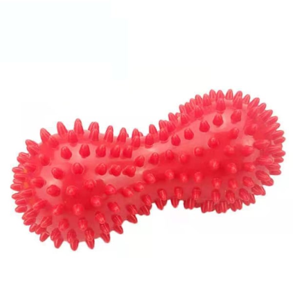 Jordnøddemassagebold, afslappende muskelfasciabold til yoga, PVC fodmassagebold (rød),
