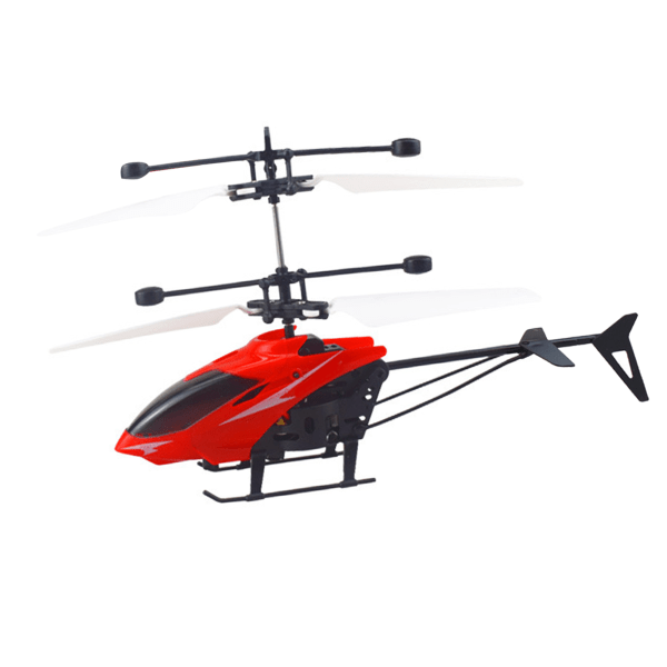 Induksjonshelikopterleke for nybegynnere USB-lading Automatisk stigning RC Flyleketøy Flyvende leke for daglig lek Rød