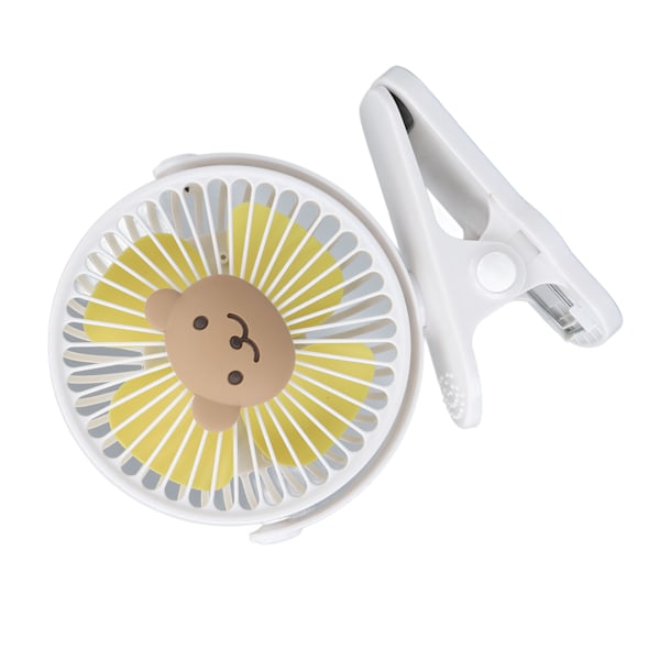 Lastenvaunufani USB-liitännällä, sarjakuva, 3 nopeutta, kannettava, tyylikäs, säädettävä, tyyppi 3