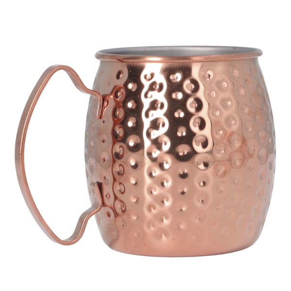 Moskva Mule Mug Utsökt 304 Rostfritt Stål 500ml Stor Kapacitet Cocktail Mugg för Barer Hotell Restauranger Roséguld