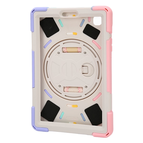 Tablettveske med Fallbeskyttelse, Robust Veske med Håndstropp, Stativ og Skulderstropp for Galaxy A7 Lite T220 T225 8,7 tommer Fargerik Rosa