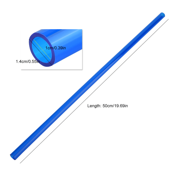 Farverig computer akryl vandkølerør vandblok hårdt rør (blå)