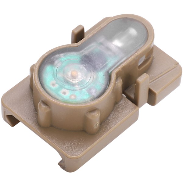 Udendørs Mini Overlevelsessikkerhedslygte IPX8 Vandafvisende Hjelm Guide Rail Signal Lampe Mud Farve Base Hvidt Lys
