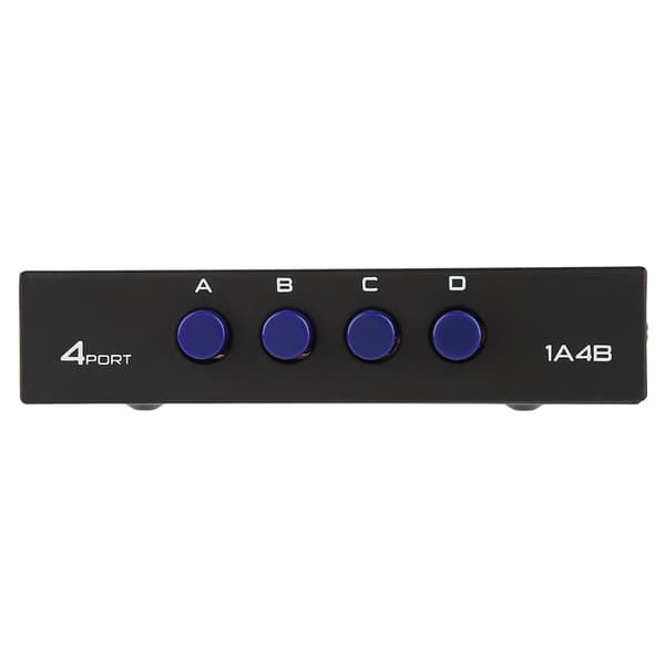 2/4 Port USB 2.0 Manuel Delings Switch Switcher Boks til PC Printer Scanner (4 Port)