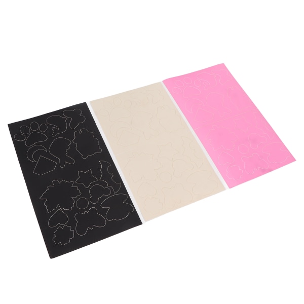 3 ark dunrock Reparation Patch Självhäftande Lätt att använda Polyester Kläder Reparation Patch för sovsäckar Regnrockar