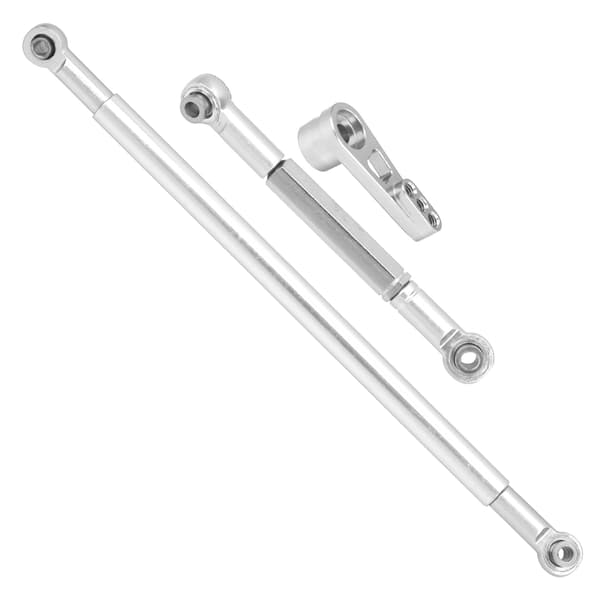 Styrestangsforbindelsesarm Aluminiumlegering Styrestang til MN86K 1/12 RC Bil Sølv