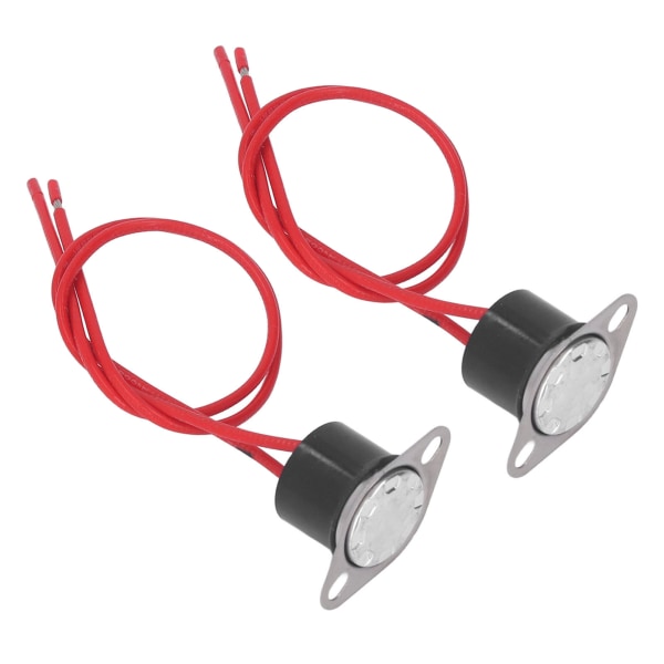 2 st termisk kontrollbrytare vattentät bimetallisk sensor snabb respons termostat temperatursensor 10A 250V 120℃