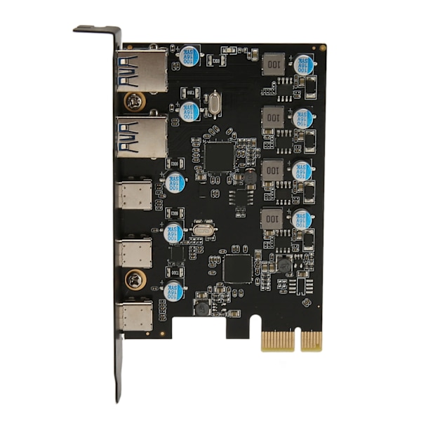 UP5300 5 portin USB 3.1 PCIe -laajennuskortti 5 Gbps nopean tiedonsiirron pöytätietokoneen laajennuskortti Windows 7 8 10 -käyttöjärjestelmälle OS X