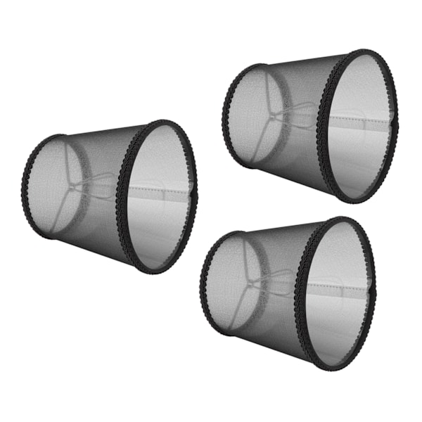 3 st lampskärmar modern stil svart transparent tyg lampskärm E14 lampskärm sovrum sänglampa dekoration